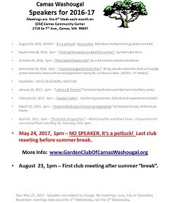 Last seasonal meeting for 2017-18 is May 24 – early&nbsp;start!