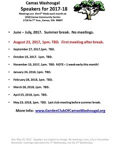 Summer break!  Next meeting is Aug 23, 2017 @&nbsp;1pm