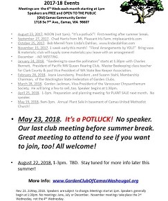 May 23 meeting, 1-3 –  then summer hiatus until Aug 22,&nbsp;2018