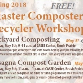 TWO FREE composting classes May 5: 9-11 Backyard  & 11-1 Lasagna&nbsp;Garden!