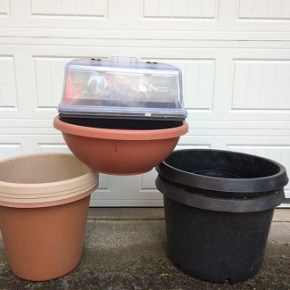 Pots and other gardening items at the Plant Sale May&nbsp;18th!