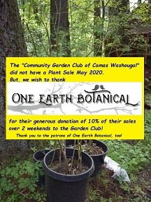 Thank you, One Earth Botanical Nursery, for your&nbsp;donation!