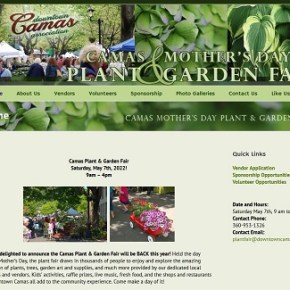 Rain or Shine!  Tomorrow, May 7, 9am-4pm, Camas Plant & Garden Fair – downtown Camas,&nbsp;WA