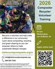 Become a Clark County Composter/Recycler Volunteer! FREE&nbsp;PROGRAM!